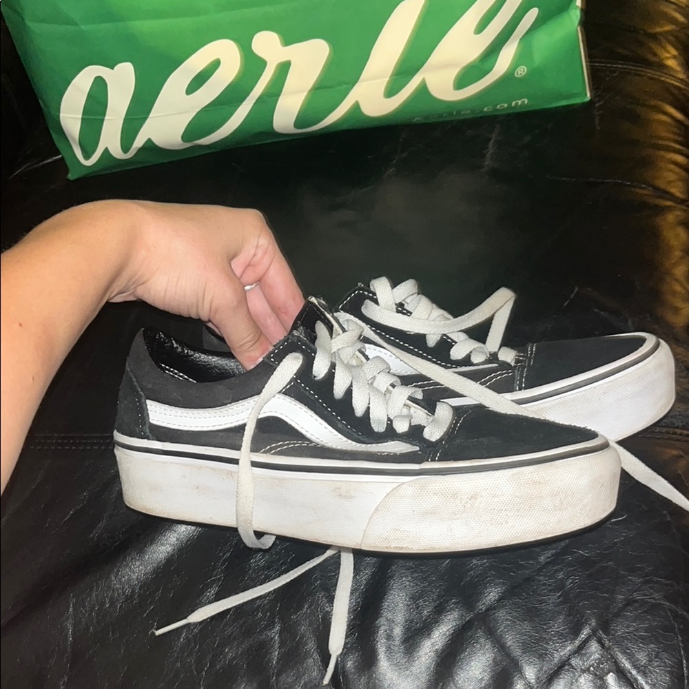 Vans Black and White Old Skool Sneakers